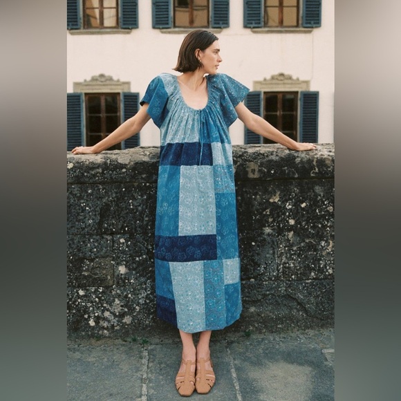 NWT Christy Dawn The Ambre Dress - Indigo Blues - Size Medium - Organic Cotton - Picture 4 of 16